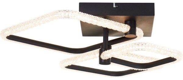 Brilliant - Plafoniera LED dimmerabile AYDIN LED/34W/230V nera + telecomando