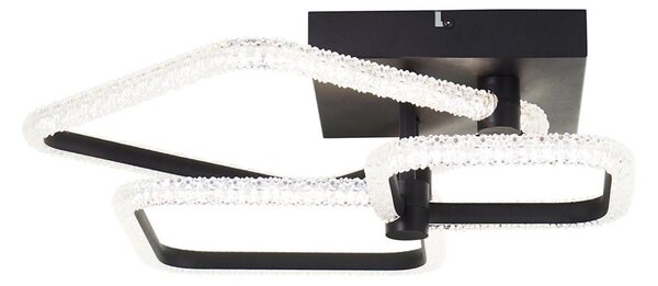 Brilliant - Plafoniera LED dimmerabile AYDIN LED/34W/230V nera + telecomando