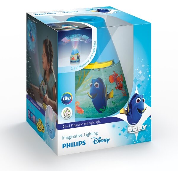 Philips 71769/90/16 - Proiettore LED per bambini DISNEY DORY LED/0,1W/3xAAA