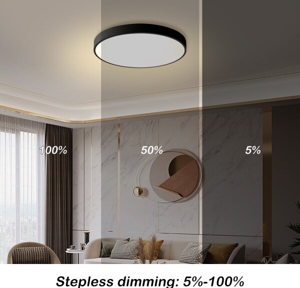 Brilagi - Lampada LED dimmerabile POOL LED/60W/230V 3000-6000K diam. 60 cm nera + telecomando
