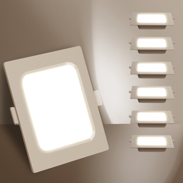 Aigostar - Plafoniera da incasso LED/6W/230V 4000K 12x12 cm bianca