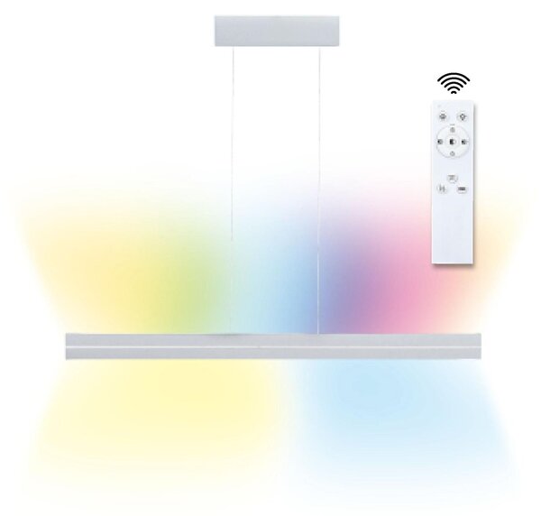 Paulmann Lampada a sospensione LED Raiko con RGBW e Tunable White argento