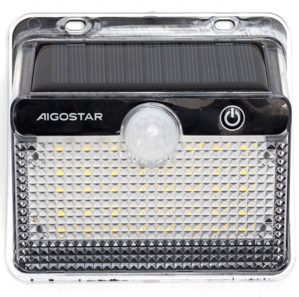 Aigostar-LED Lampada solare con sensore LED/3,7V 6500K 1200 mAh IP65 nera