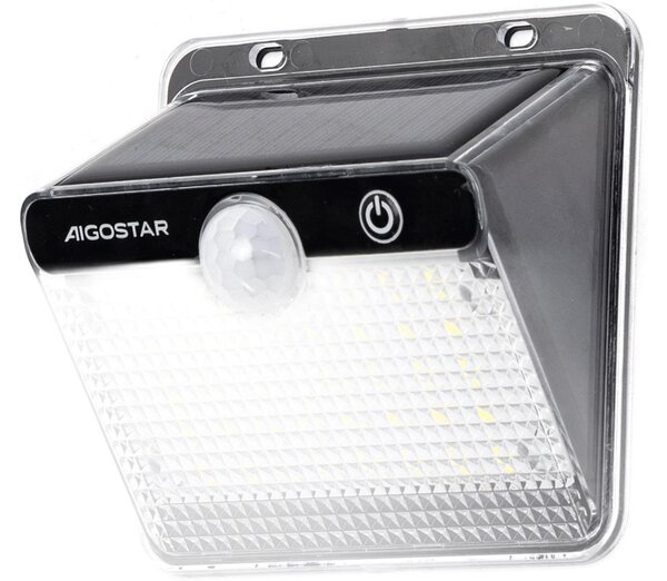 Aigostar-LED Lampada solare con sensore LED/3,7V 6500K 1200 mAh IP65 nera