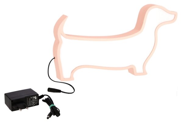 Lampada da tavolo LED per bambini DOG LED/12W/230V rosa