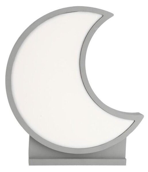 Lampada da tavolo LED per bambini MOON LED/12W/230V grigia