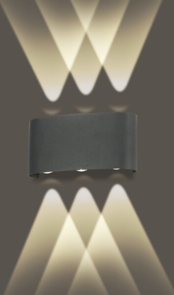 Brilagi - Applique da esterno a LED FLAREBOX 6W 230V antracite IP65