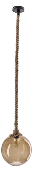 Lampadario su cavo SHEDON 1xE27/40W/230V beige fumo