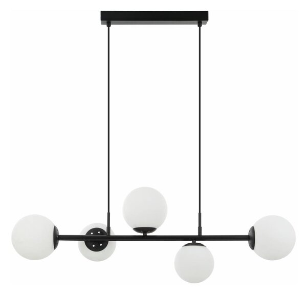 Lampadario a sospensione con cavo MADDIE 5xE14/5W/230V, nero