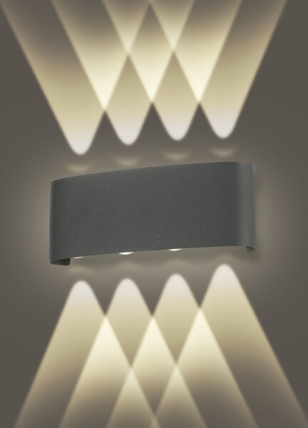 Brilagi - Lampada da parete LED per esterni FLAREBOX LED/8W/230V antracite IP65