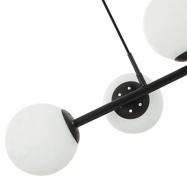 Lampadario a sospensione con cavo MADDIE 5xE14/5W/230V, nero