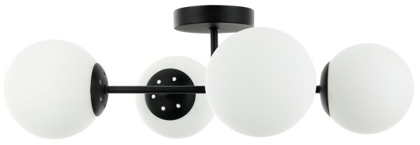 Plafoniera MADDIE 4xE14/5W/230V nero