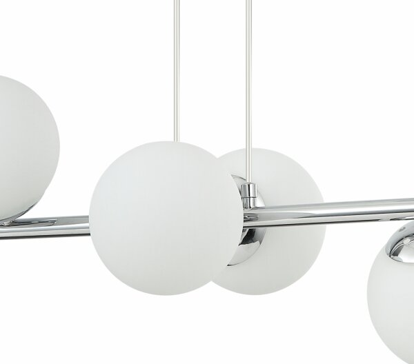 Lampadario a cavo MADDIE 6xE14/5W/230V cromo lucido