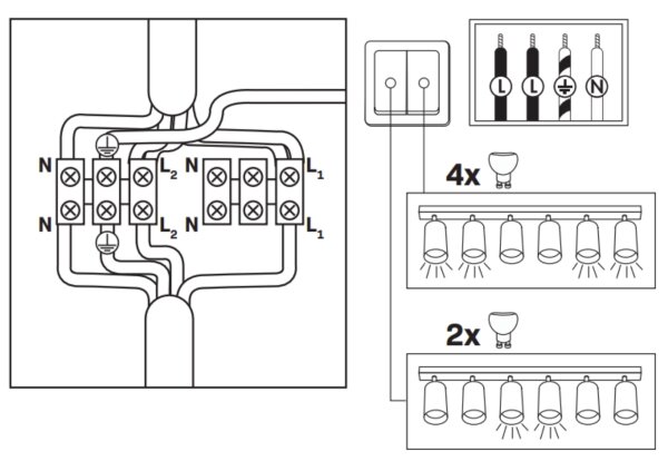 Faretto da bagno LED RGBW dimmerabile TURYN 6xGU10/6,5W/230V IP44 bianco