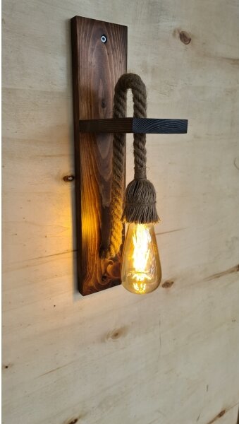 Lampada da parete AHSAP 1xE27/40W/230V Pino/Noce