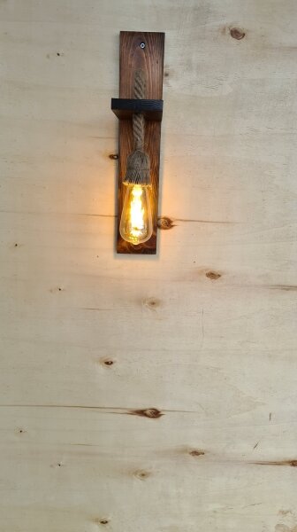 Lampada da parete AHSAP 1xE27/40W/230V Pino/Noce