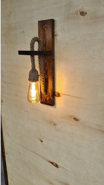 Lampada da parete AHSAP 1xE27/40W/230V Pino/Noce