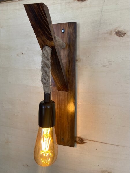 Lampada da parete AHSAP 1x E27/40W/230V, pino/noce