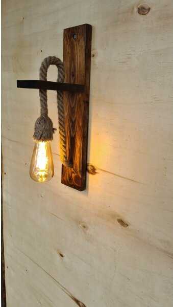 Lampada da parete AHSAP 1xE27/40W/230V Pino/Noce