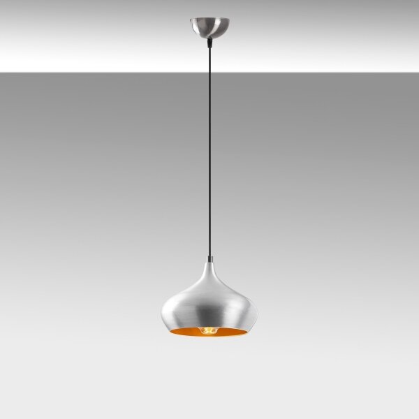 Lampadario a sospensione DODO con cavo, 1xE27/40W/230V, cromo opaco