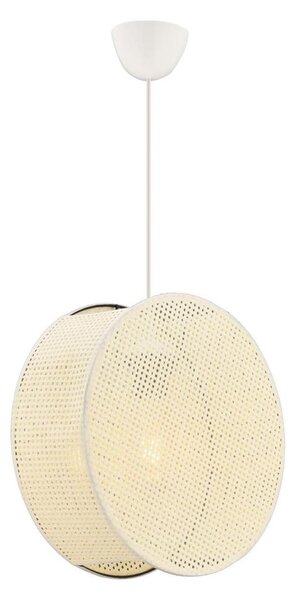 Lampada a sospensione con cavo BIG DRUM 1xE27/60W/230V color crema