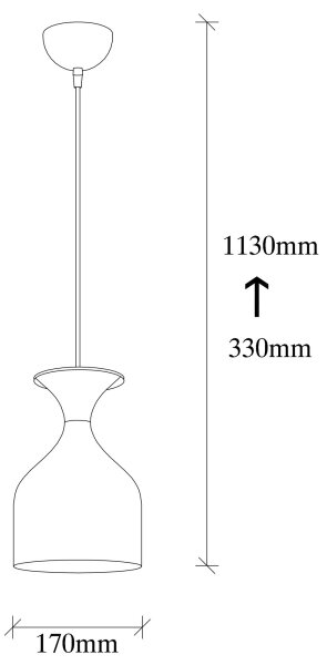 Lampada a sospensione SIVANI 1xE27/40W/230V bianco/ramato