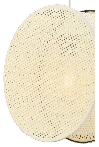 Lampada a sospensione con cavo BIG DRUM 1xE27/60W/230V color crema
