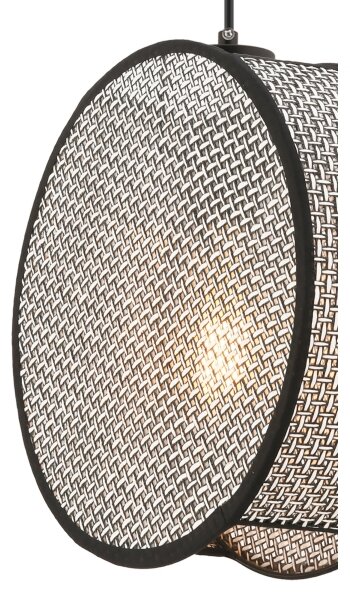 Lampadario a cavo BIG DRUM 1xE27/60W/230V grigio/nero