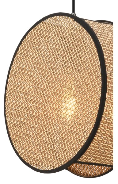 Lampada a sospensione con cavo BIG DRUM 1xE27/60W/230V marrone/nero