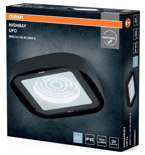 Osram - Apparecchio industriale da soffitto HIGHBAY LED/80W/230V 6500K 23x23 cm IP65