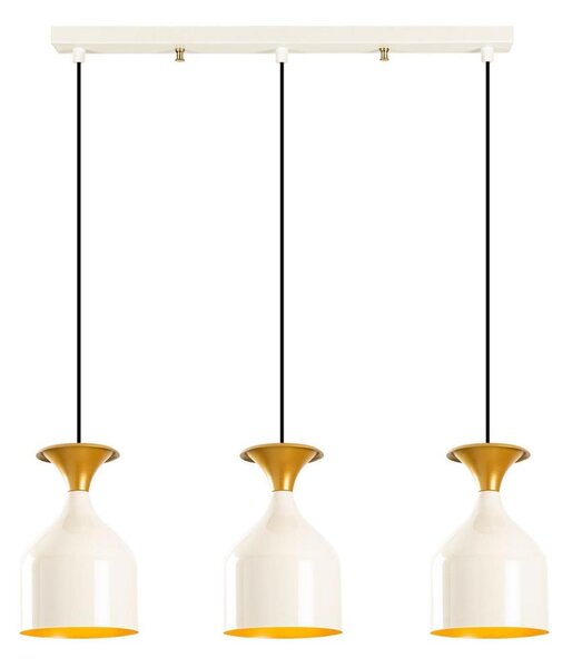 Lampadario sospeso con cavo SIVANI 3xE27/40W/230V bianco/rame