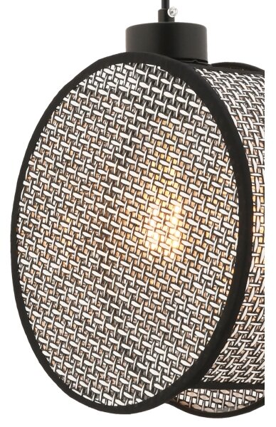 Lampadario a sospensione DRUM 1xE27/60W/230V grigio/nero