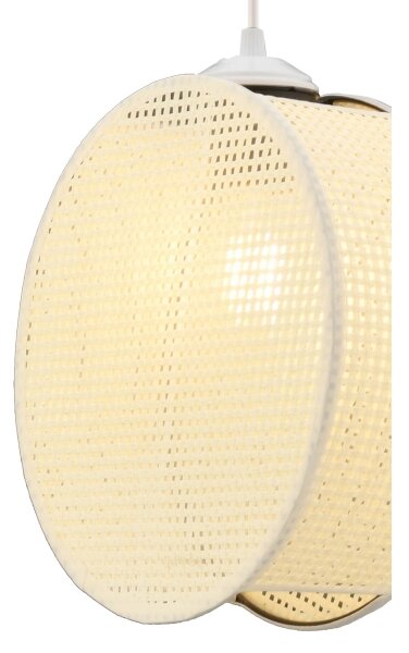 Lampada a sospensione su cavo DRUM 1xE27/60W/230V crema