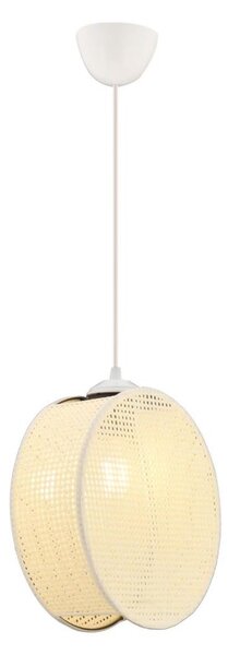 Lampada a sospensione su cavo DRUM 1xE27/60W/230V crema