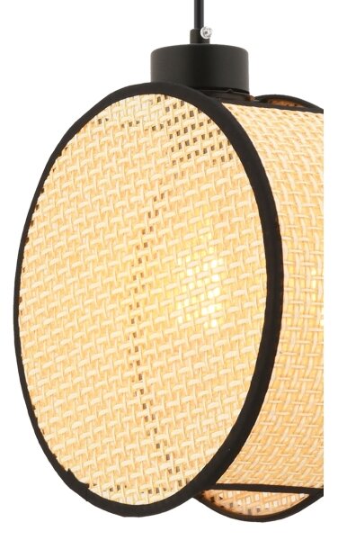 Lampada a sospensione su cavo DRUM 1xE27/60W/230V beige/nero