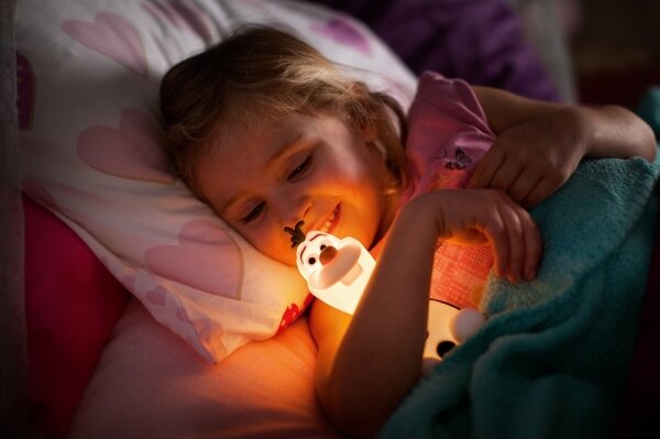 Philips 71768/08/16 - Lampada LED per bambini DISNEY FROZEN OLAF LED/0,3 W/2xAAA Pupazzo di neve