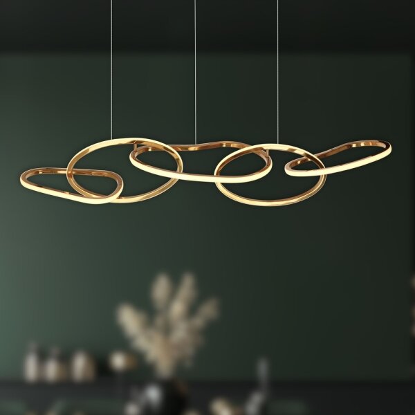Lampadario a sospensione con cavo LED ANNELI LED/45W/230V 125 cm Oro