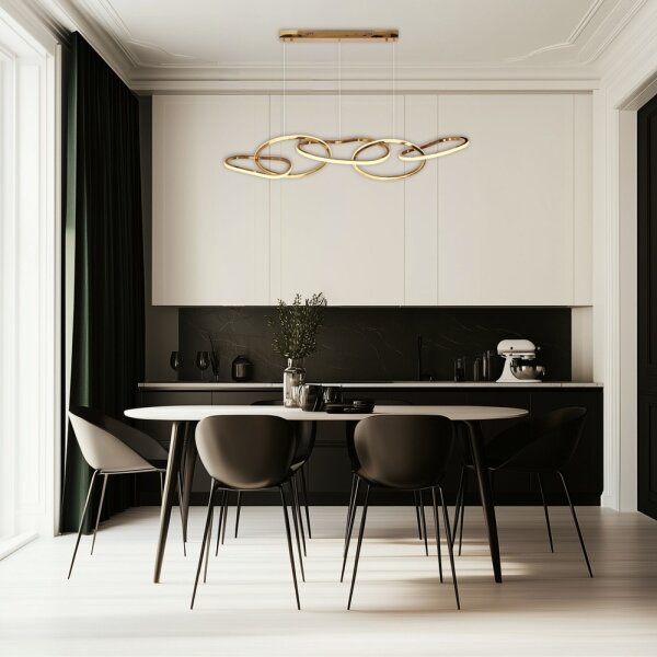 Lampadario a sospensione con cavo LED ANNELI LED/45W/230V 125 cm Oro