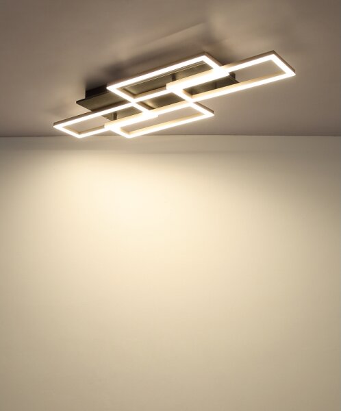 Globo 67359-40A - JEFFRY Lampada da soffitto dimmerabile a LED 40W/230V 32,5x87,5 cm nero + telecomando