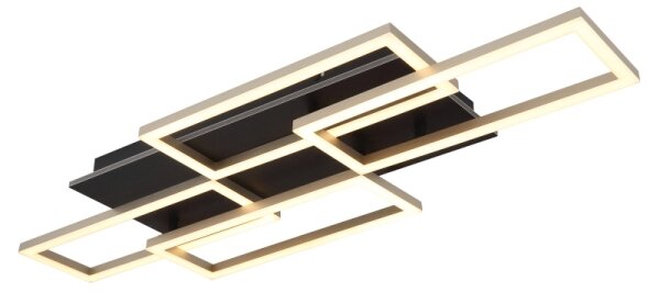 Globo 67359-40A - JEFFRY Lampada da soffitto dimmerabile a LED 40W/230V 32,5x87,5 cm nero + telecomando