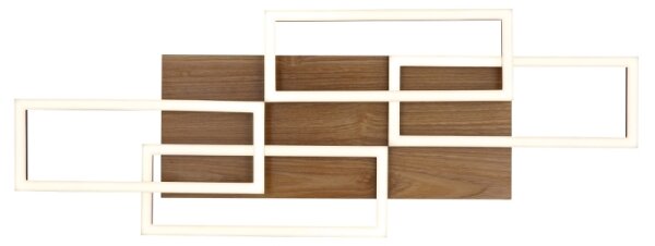 Globo 67359-40 - Lampada da soffitto LED dimmerabile JEFFRY 40W/230V 32,5 x 87,5 cm marrone/nero + telecomando