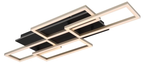 Globo 67359-40A - JEFFRY Lampada da soffitto dimmerabile a LED 40W/230V 32,5x87,5 cm nero + telecomando