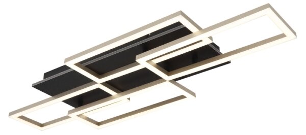 Globo 67359-40A - JEFFRY Lampada da soffitto dimmerabile a LED 40W/230V 32,5x87,5 cm nero + telecomando