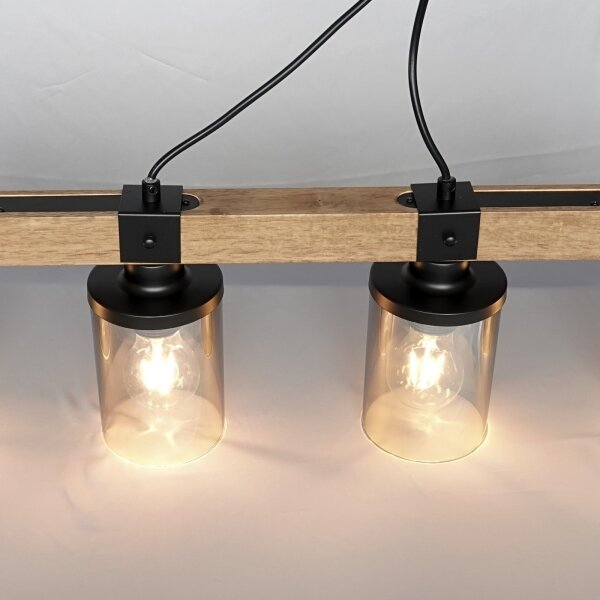 Brilagi - Lampadario a sospensione su cavo VISTA 4xE27/60W/230V rovere