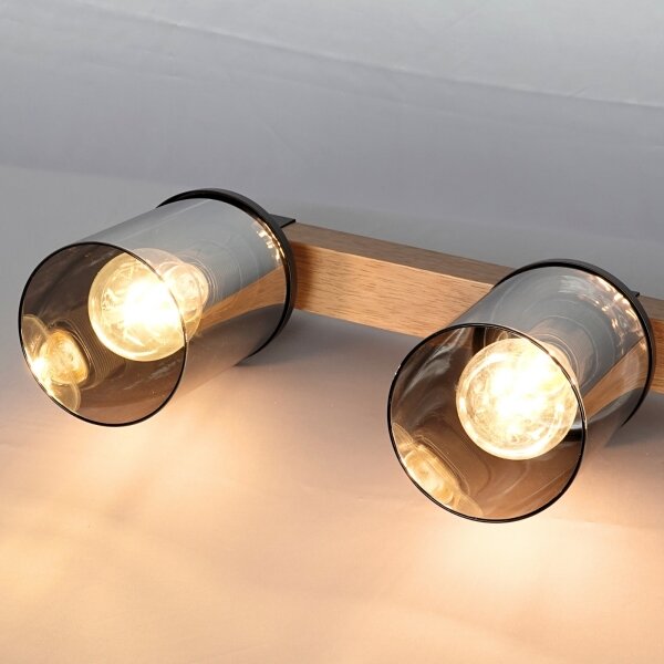 Brilagi - Lampadario a sospensione su cavo VISTA 4xE27/60W/230V rovere