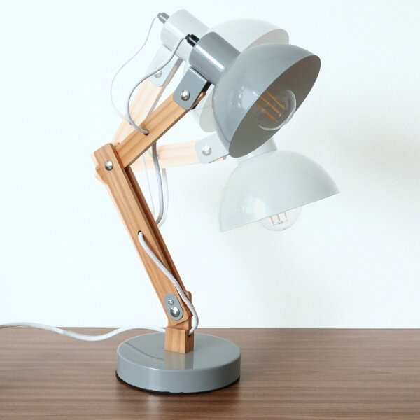 Brilagi - Lampada da tavolo FOCUS 1xE27/40W/230V grigia