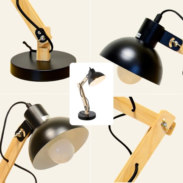 Brilagi - Lampada da tavolo FOCUS 1xE27/40W/230V nera