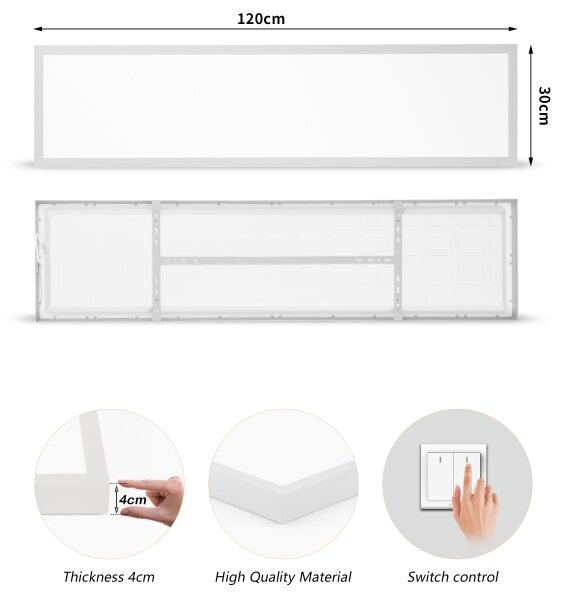 Brilagi - Lampada LED per bagno FRAME LED/50W/230V 3000/4000/6000K 120x30 IP44
