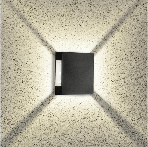 Brilagi - Applique da parete per esterni a LED QUADRAY LED/4W/230V nero IP65