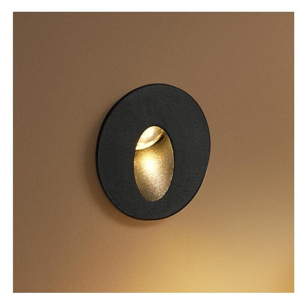 Brilagi - LED lampada da incasso per esterni STAIRDOT LED/2W/230V, nero, IP65, rotonda